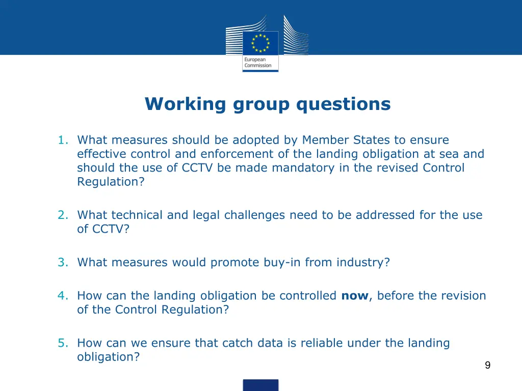 working group questions
