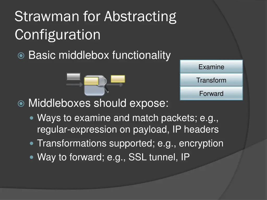strawman for abstracting configuration