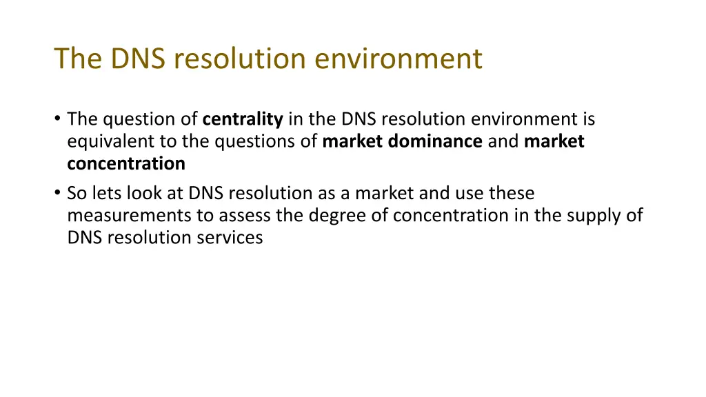the dns resolution environment