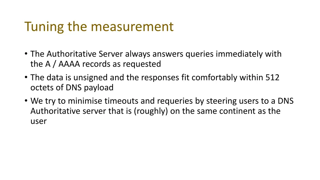 tuning the measurement