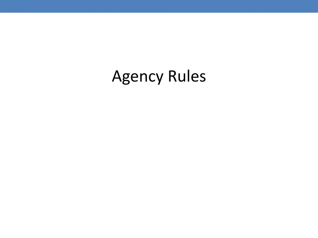 agency rules