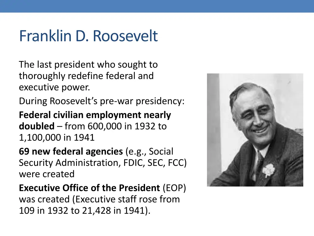 franklin d roosevelt
