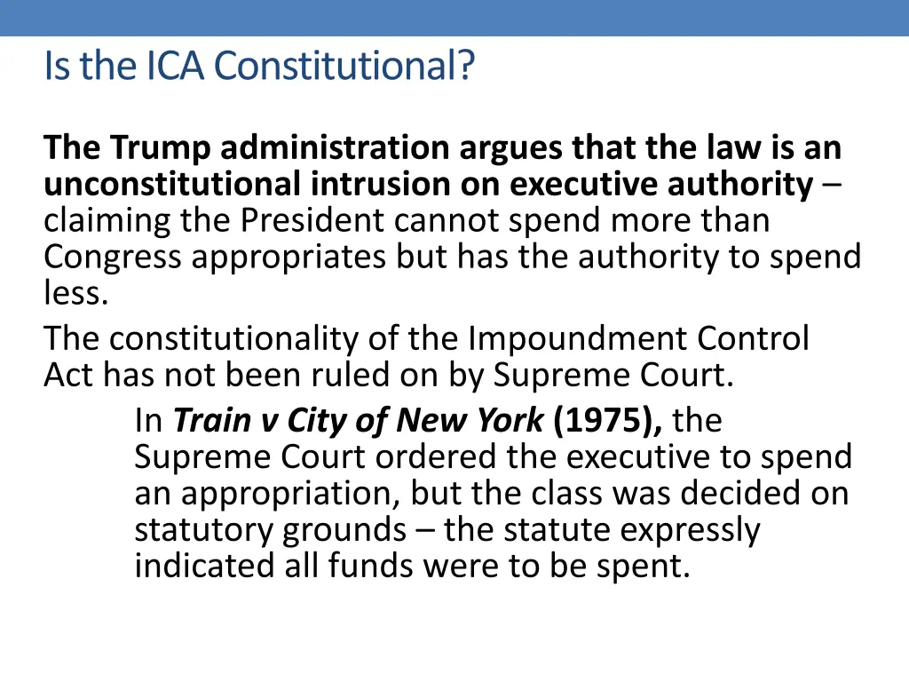 is the ica constitutional