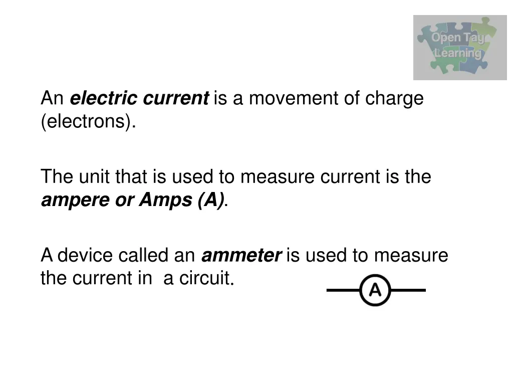 an electric current is a movement of charge