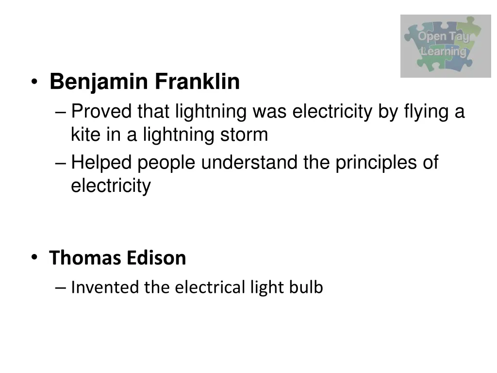 benjamin franklin proved that lightning