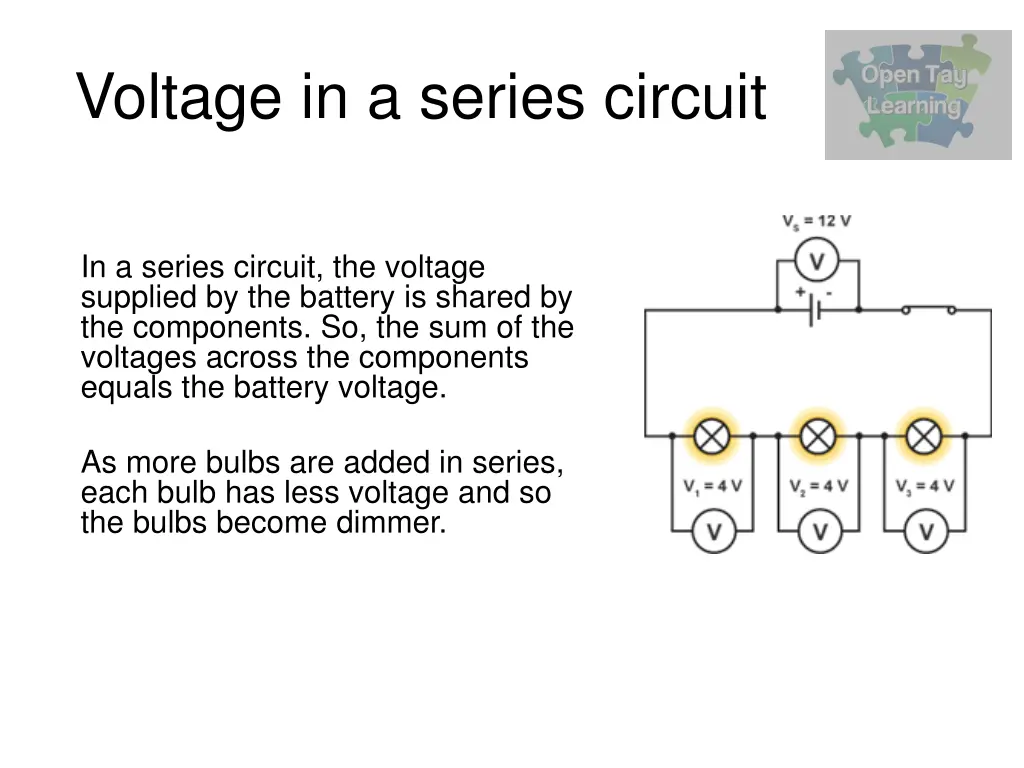 voltage in a series circuit