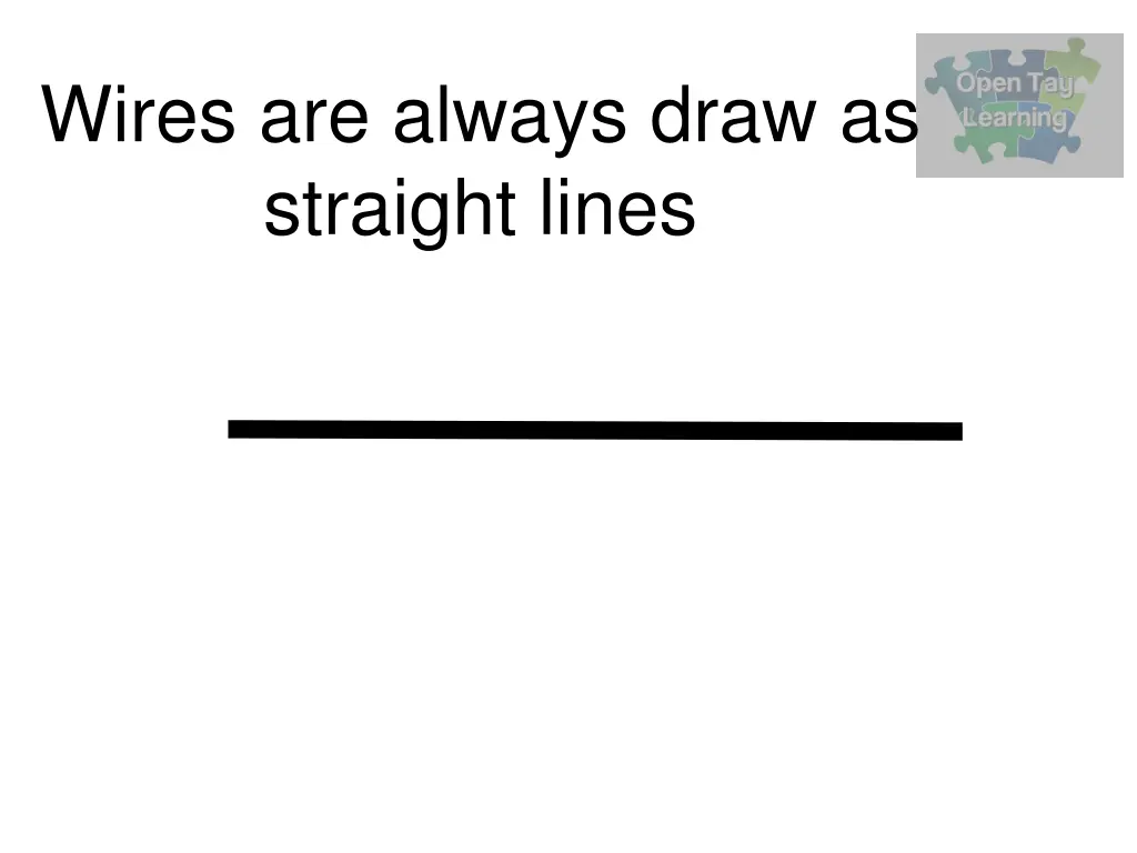 wires are always draw as straight lines