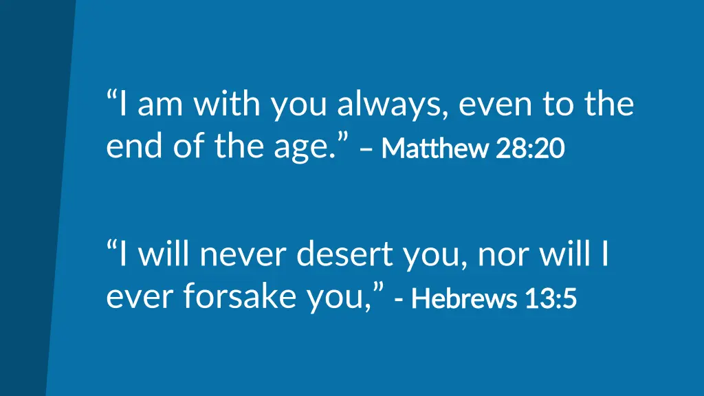 i am with you always even