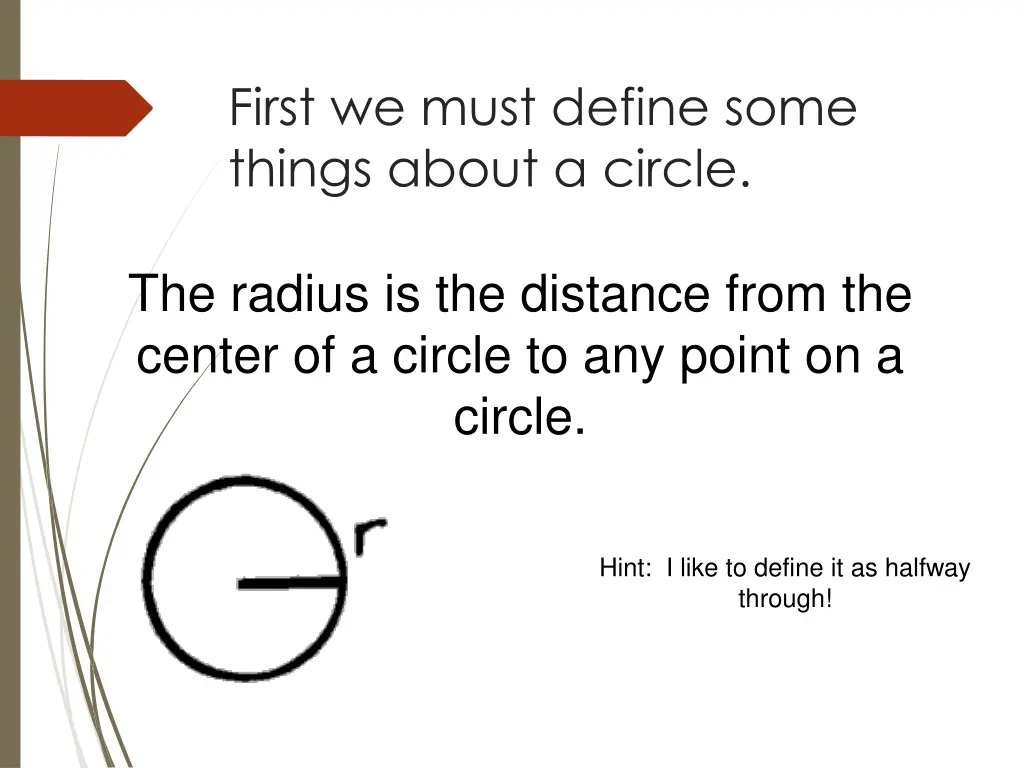 first we must define some things about a circle