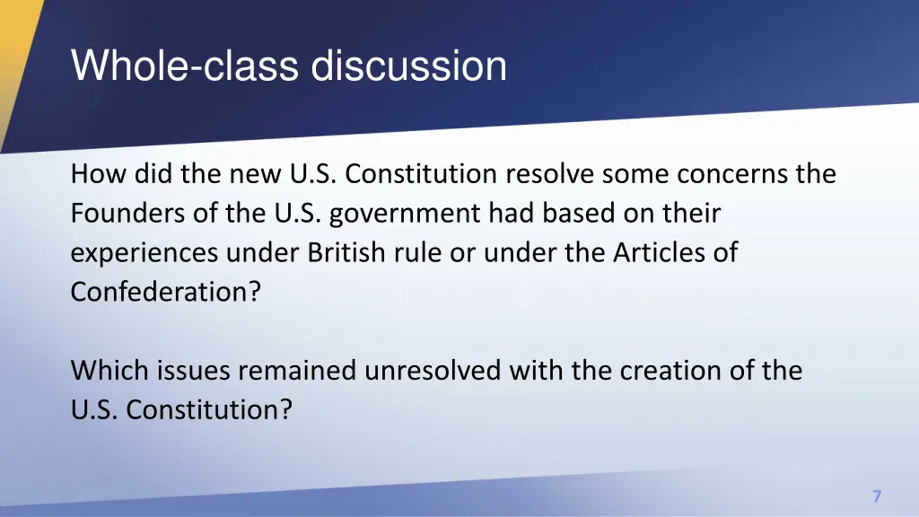 whole class discussion