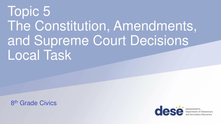 topic 5 the constitution amendments and supreme