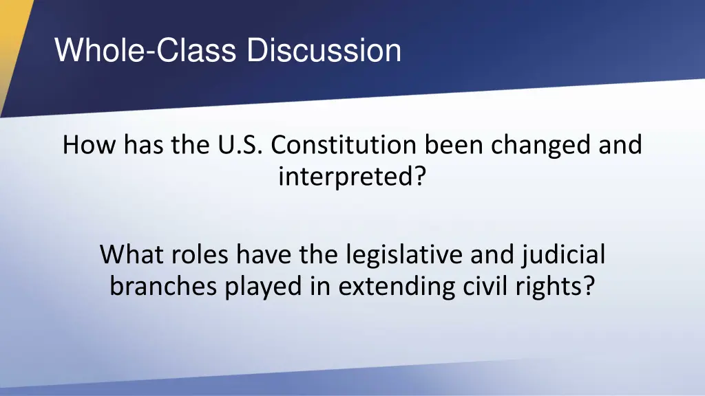 whole class discussion