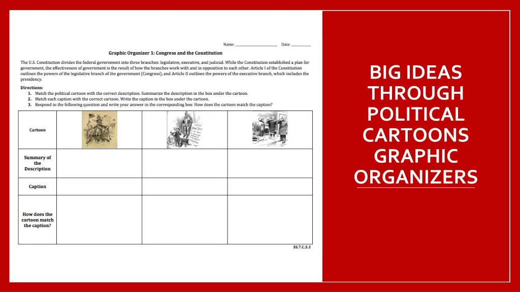 big ideas through political cartoons graphic