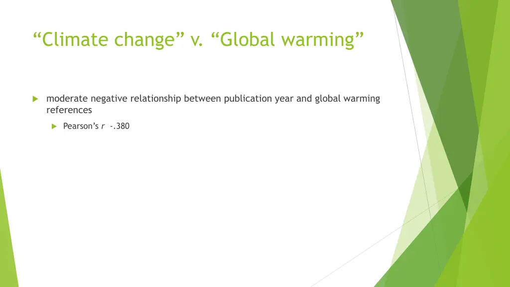 climate change v global warming
