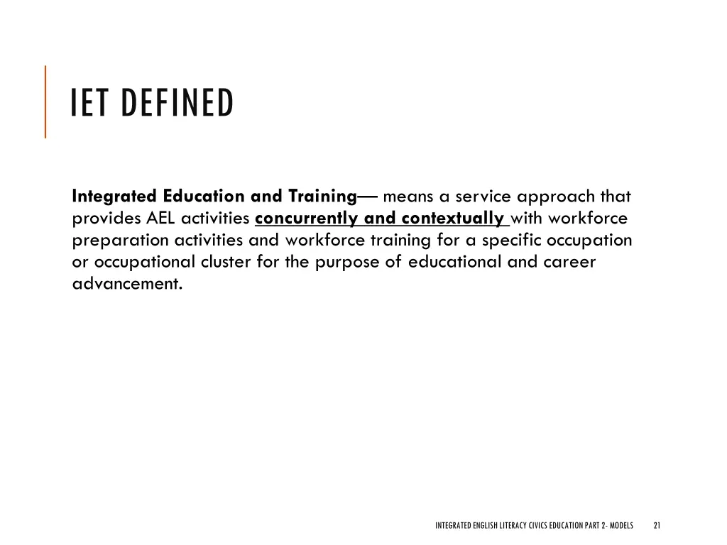 iet defined 3