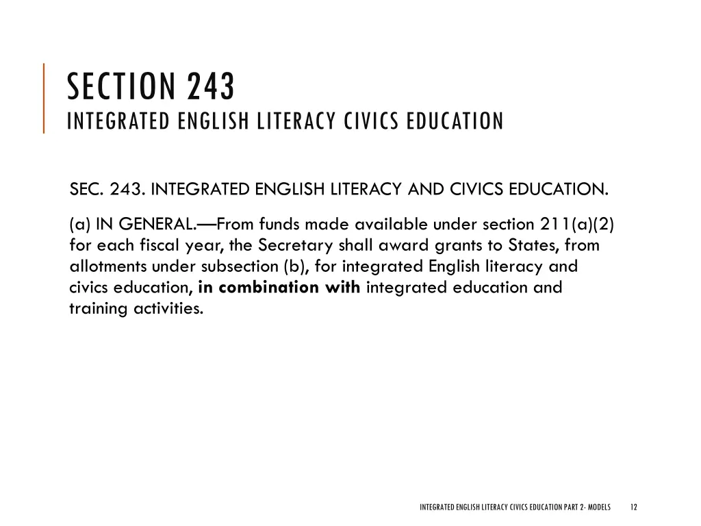 section 243 integrated english literacy civics 1