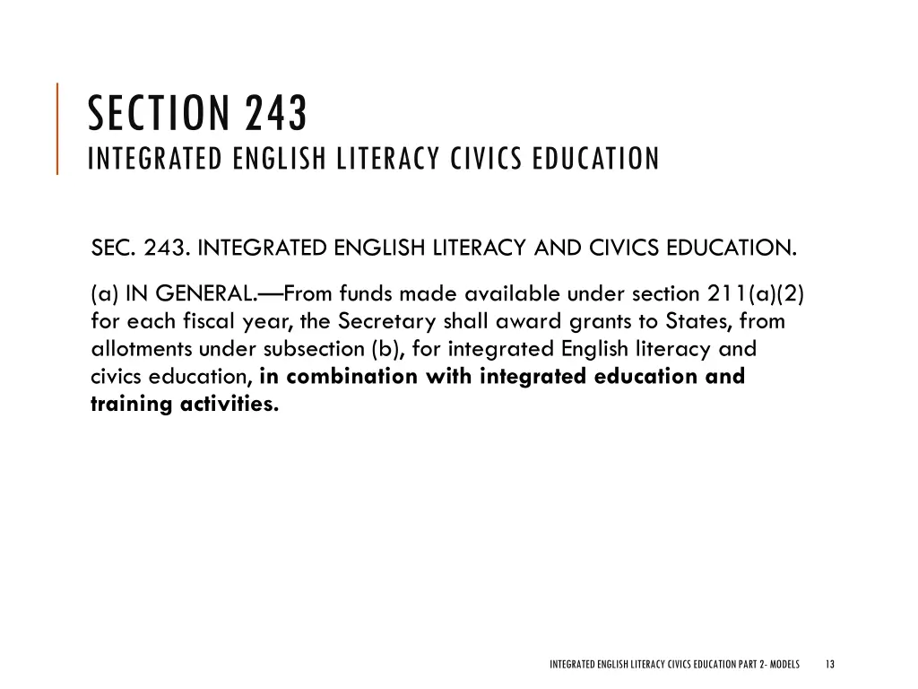 section 243 integrated english literacy civics 2