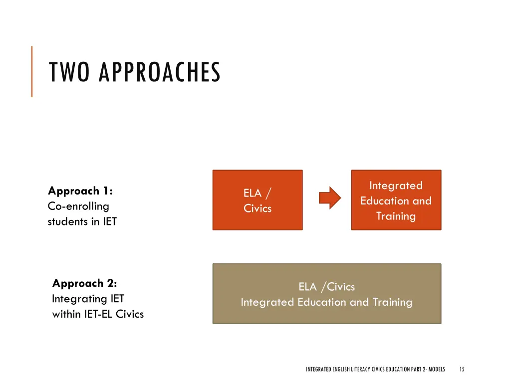 two approaches