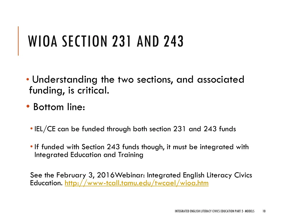 wioa section 231 and 243 1