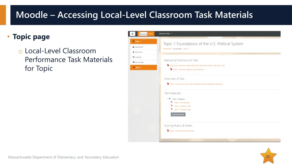 moodle accessing local level classroom task 1
