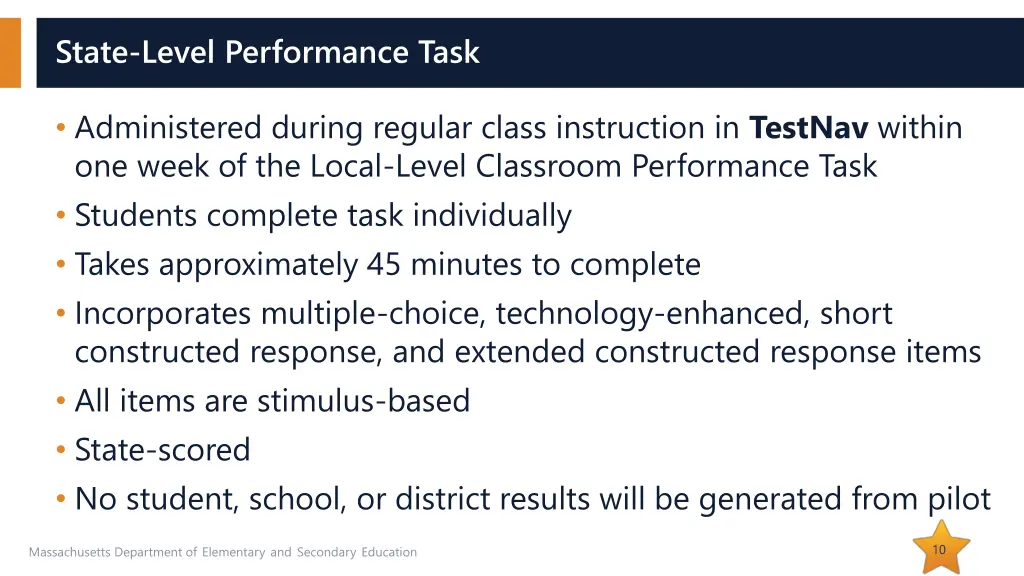 state level performance task