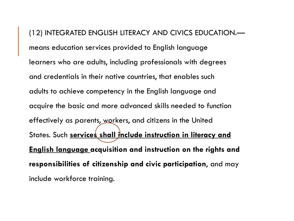 12 integrated english literacy and civics