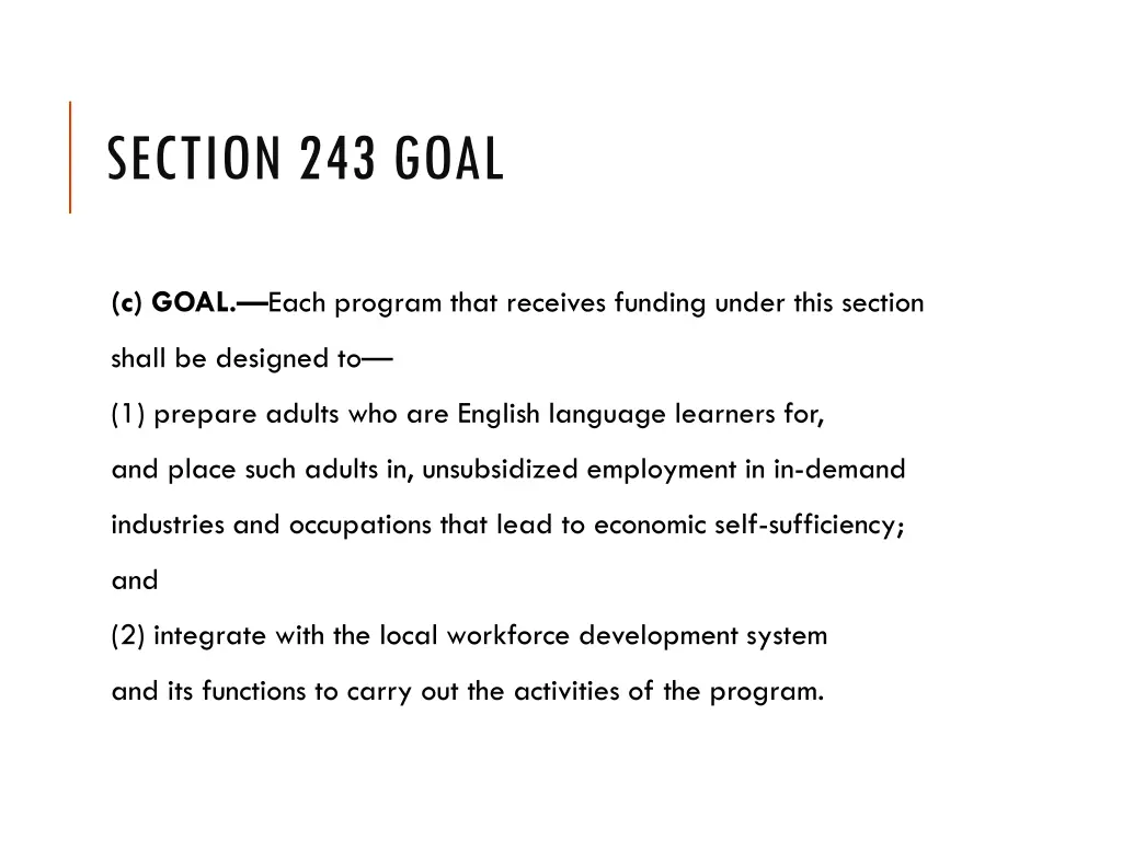 section 243 goal part 1