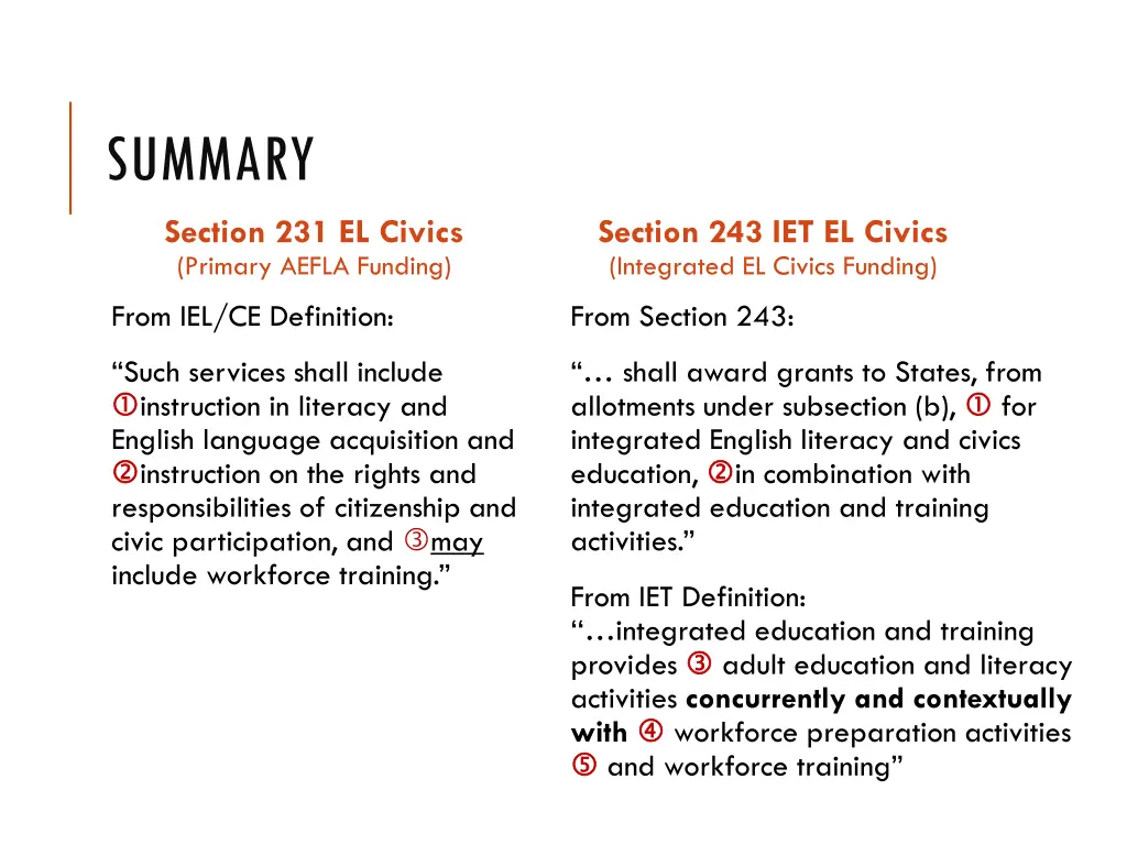 summary part 16 section 231 el civics primary