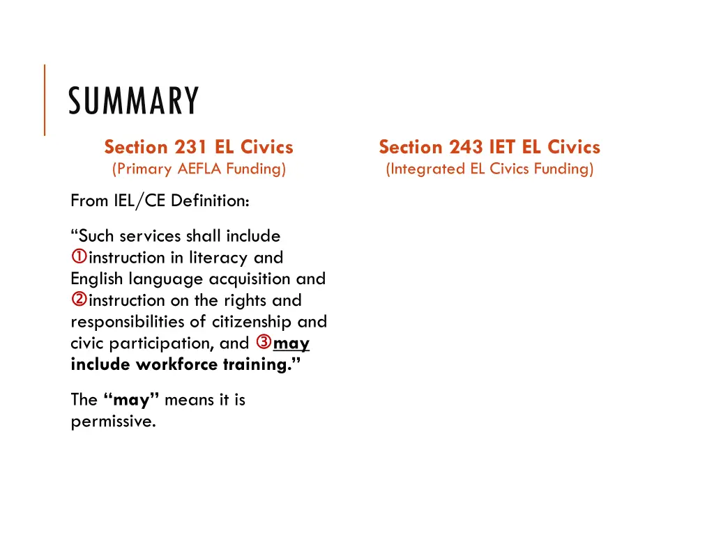 summary part 8 section 231 el civics primary