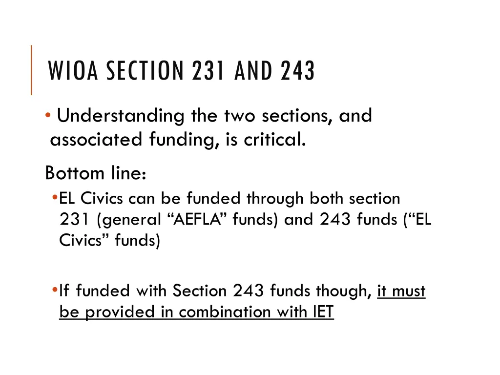 wioa section 231 and 243 cont