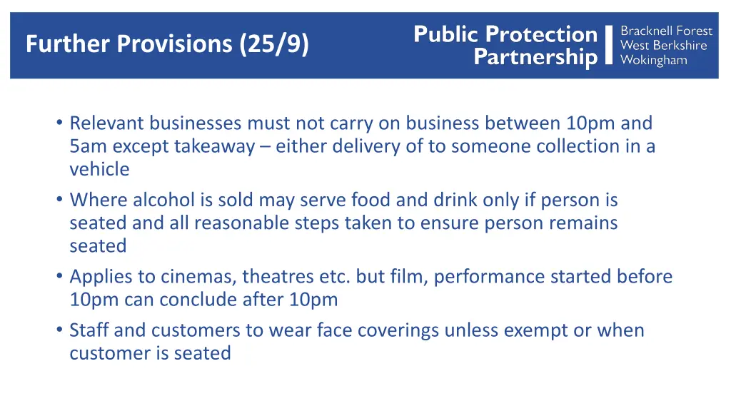 further provisions 25 9