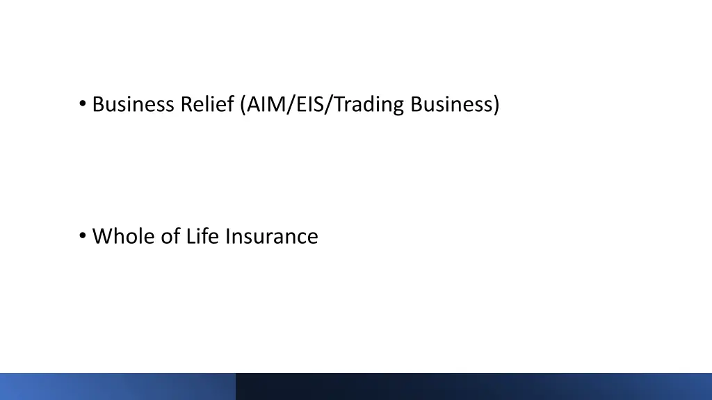 business relief aim eis trading business