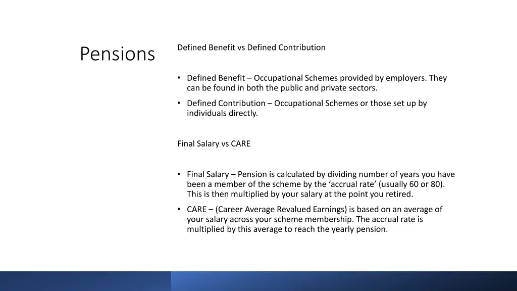 defined benefit vs defined contribution