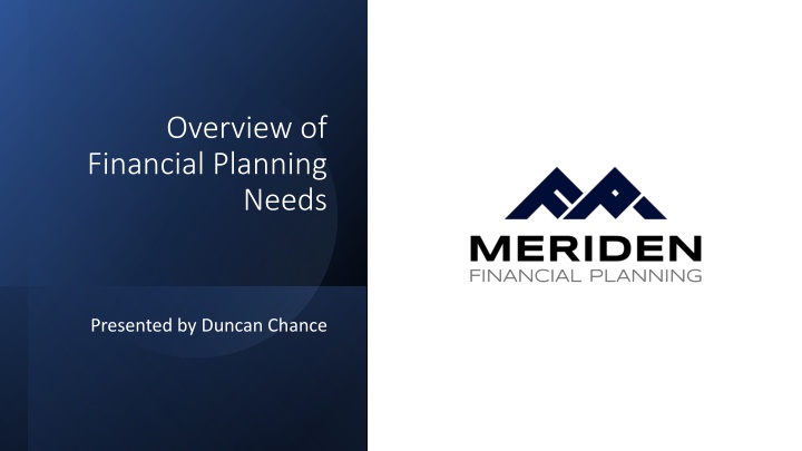 overview of financial planning