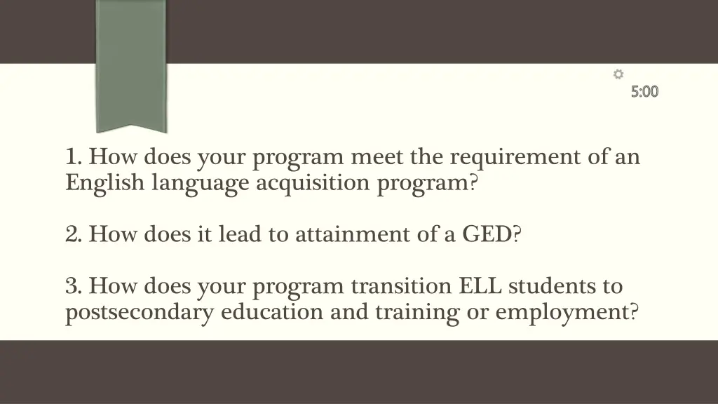 1 how does your program meet the requirement