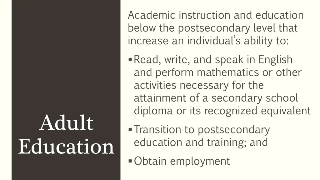 academic instruction and education below