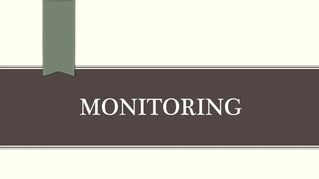 monitoring