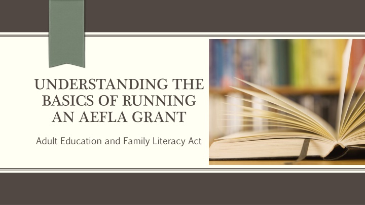 understanding the basics of running an aefla grant