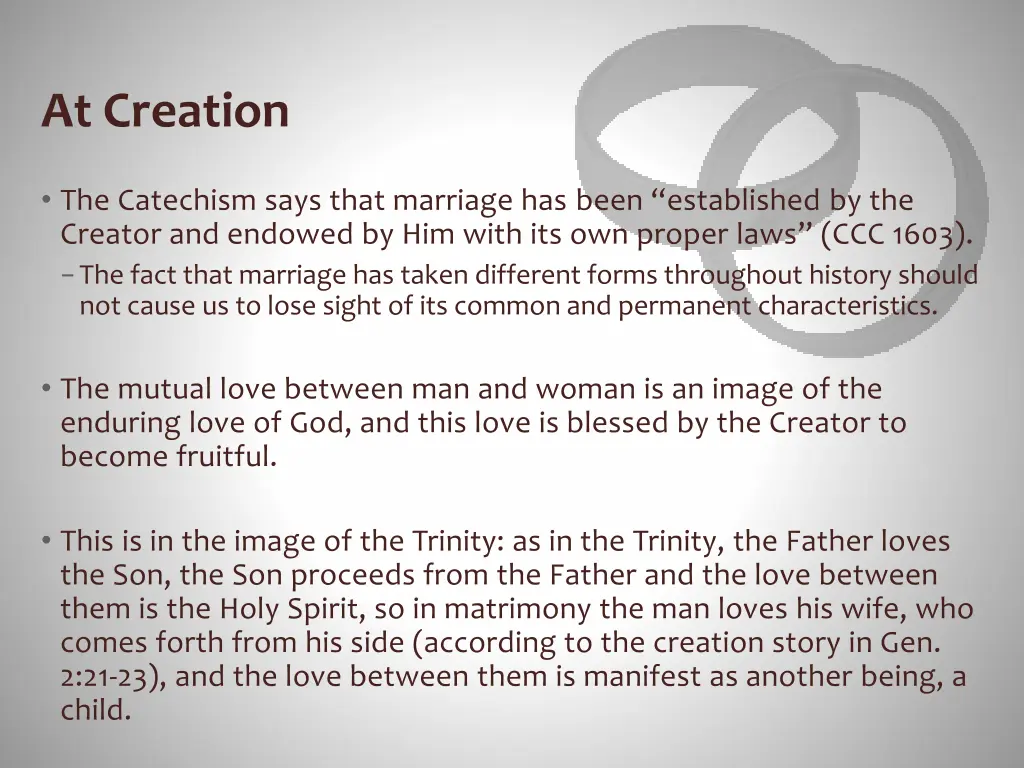 at creation