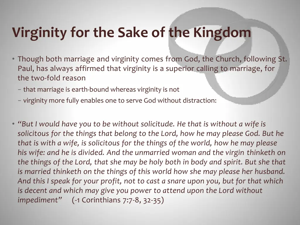 virginity for the sake of the kingdom 2