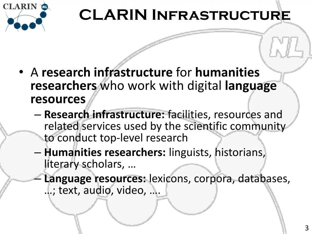 clarin infrastructure