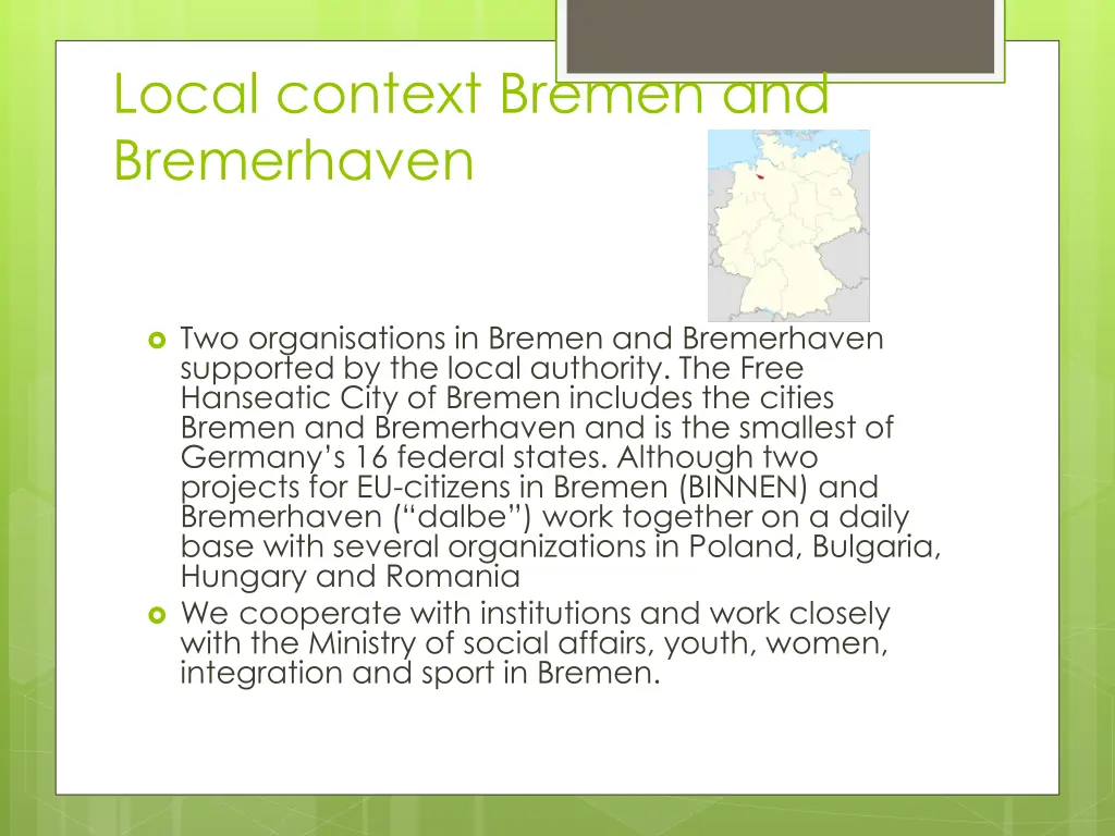 local context bremen and bremerhaven