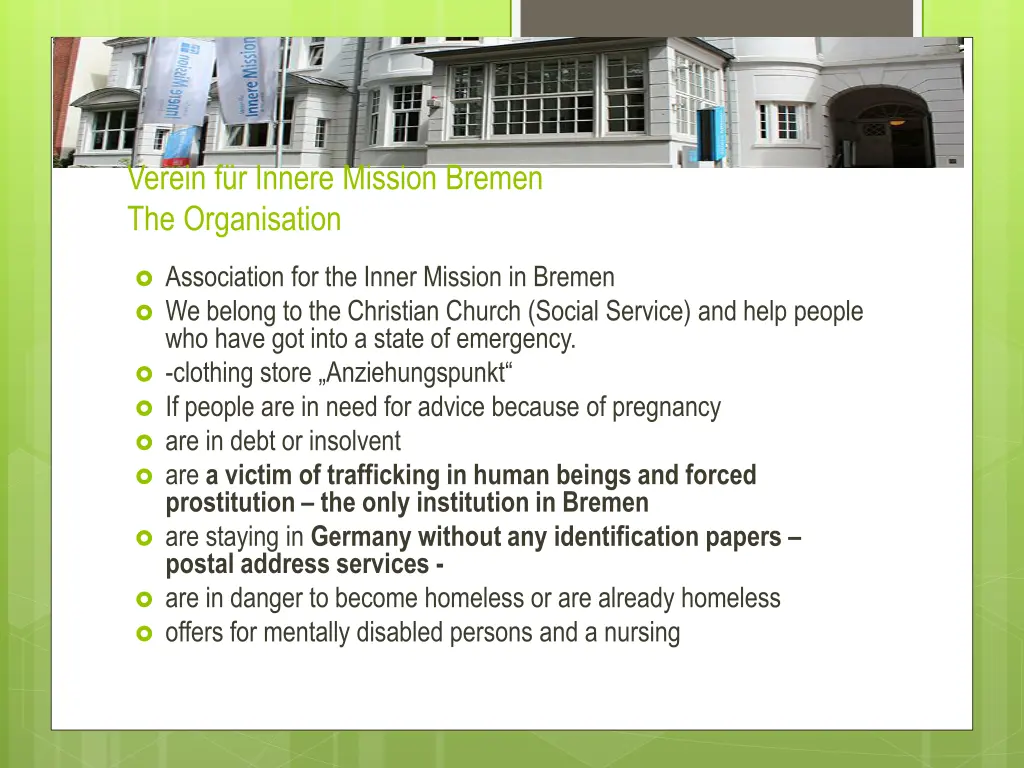 verein f r innere mission bremen the organisation