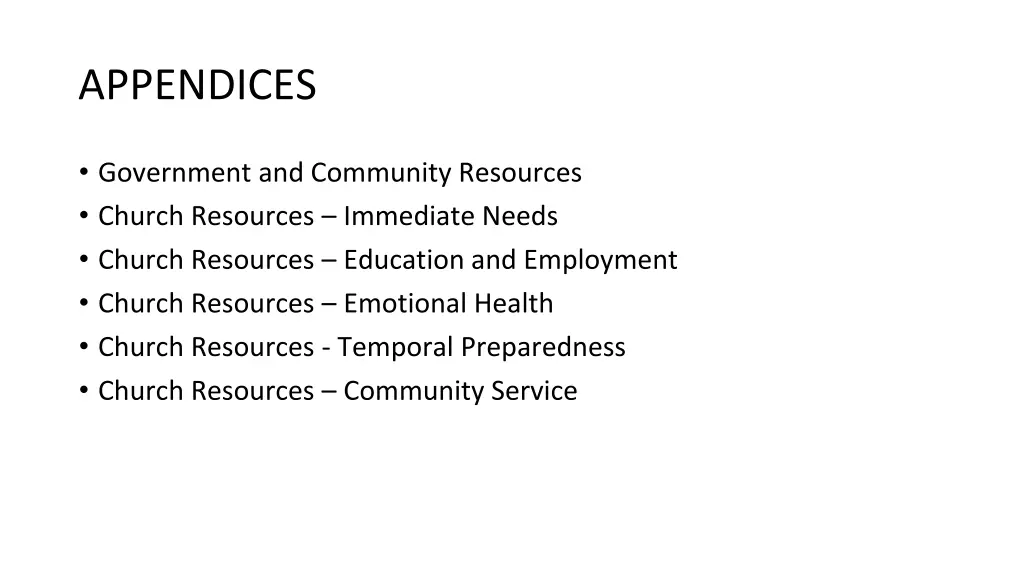 appendices