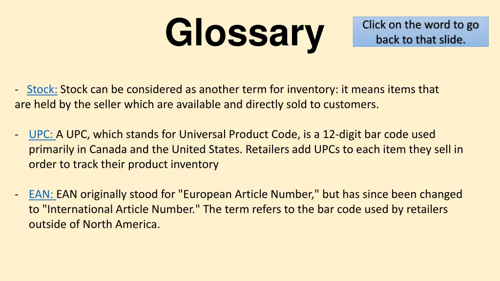 glossary