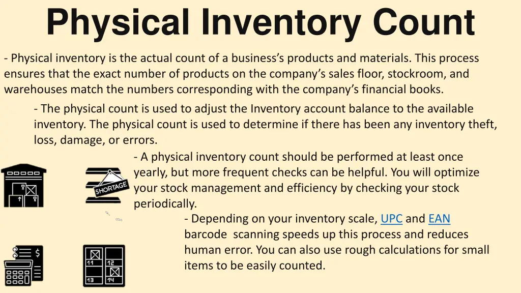 physical inventory count