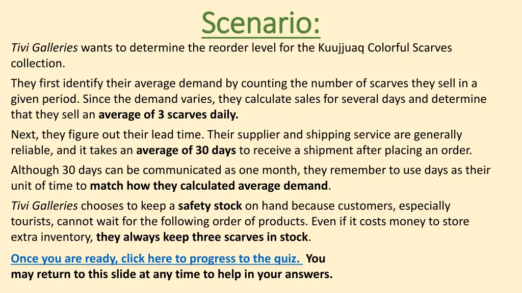 scenario scenario