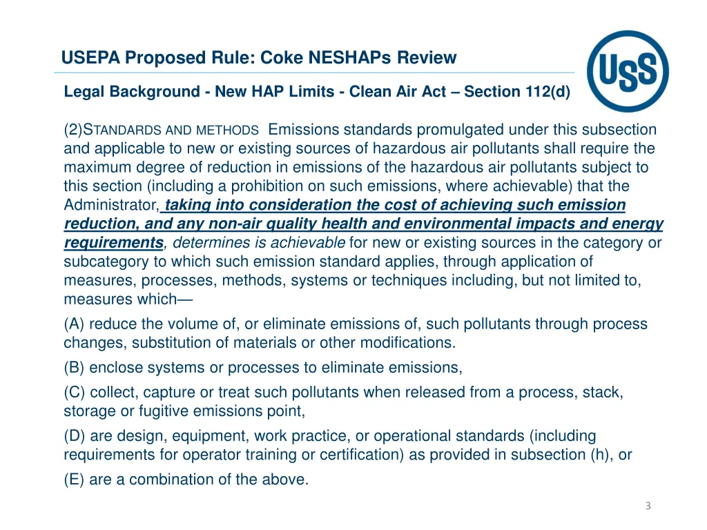 usepa proposed rule coke neshaps review 1