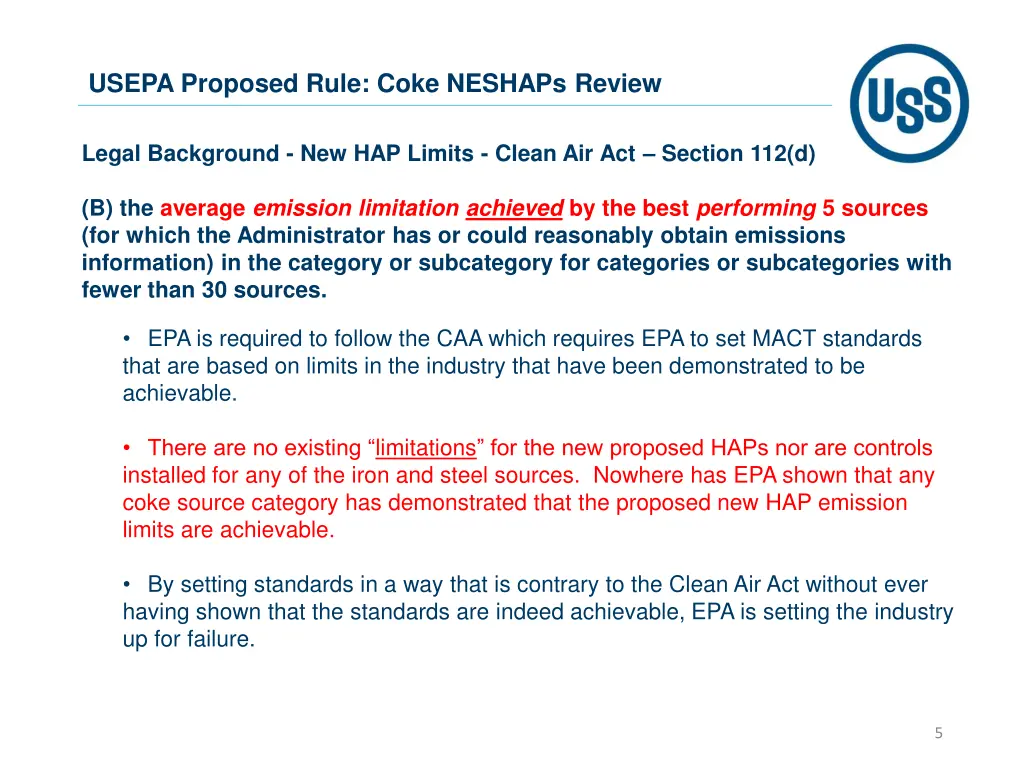 usepa proposed rule coke neshaps review 3