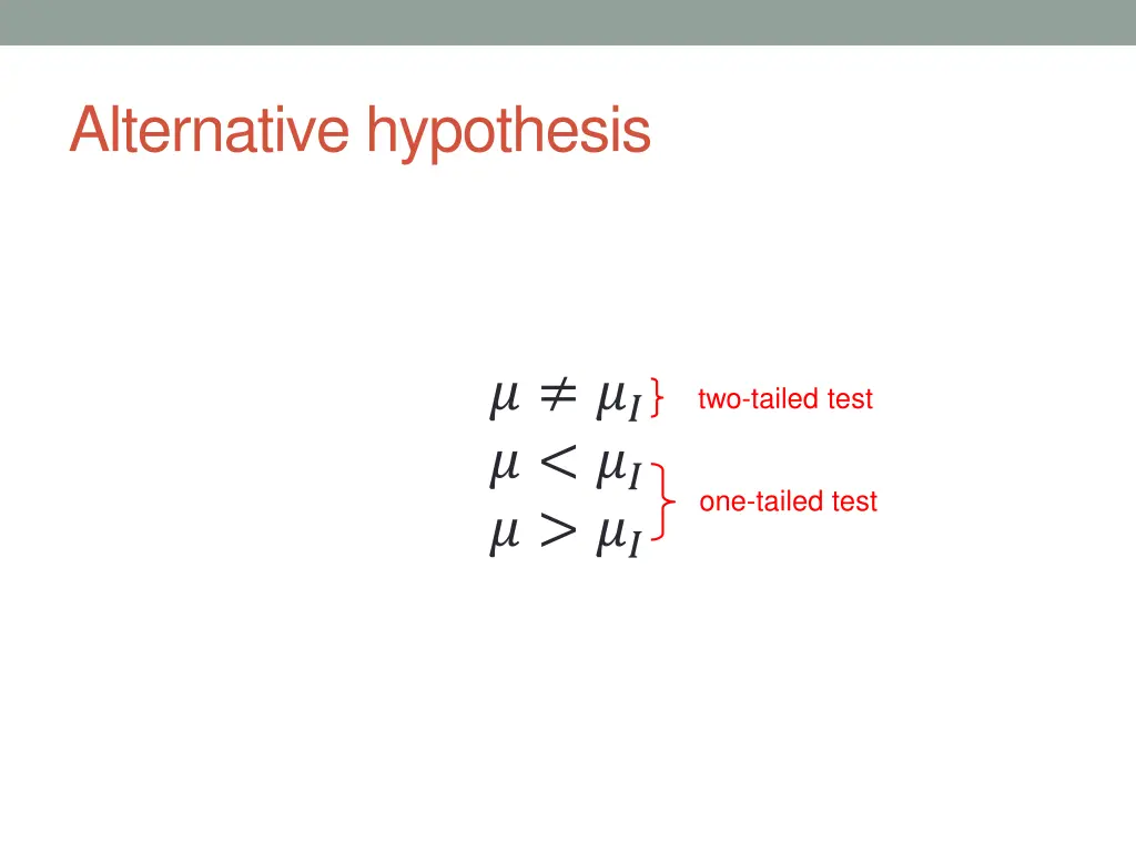 alternative hypothesis 1